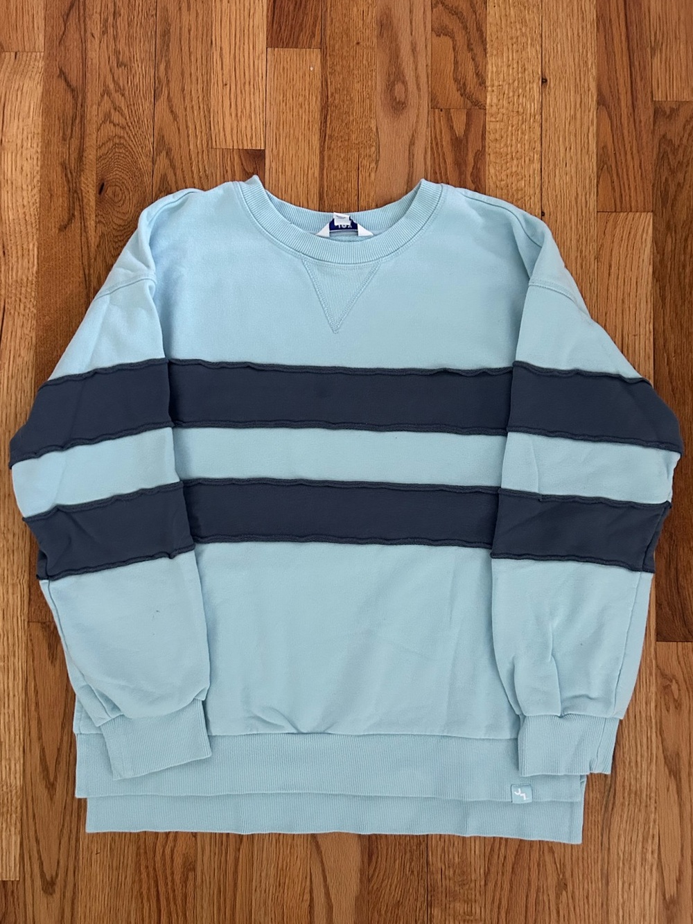Striped Oversized French Terry Crewneck JoyLab